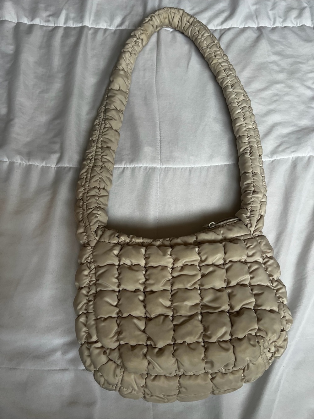 Wild Fable Quilted Puff Shoulder Bag in Cream